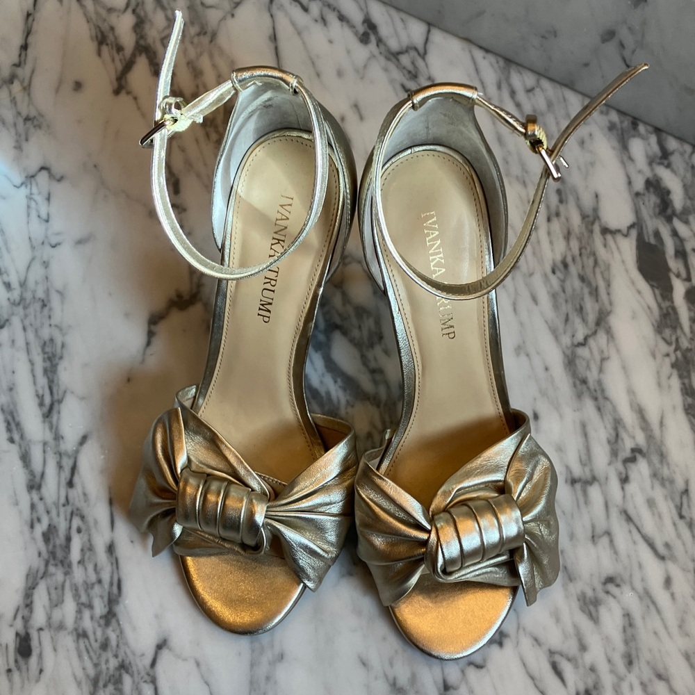 Ivanka Trump Metallic Gold Heels